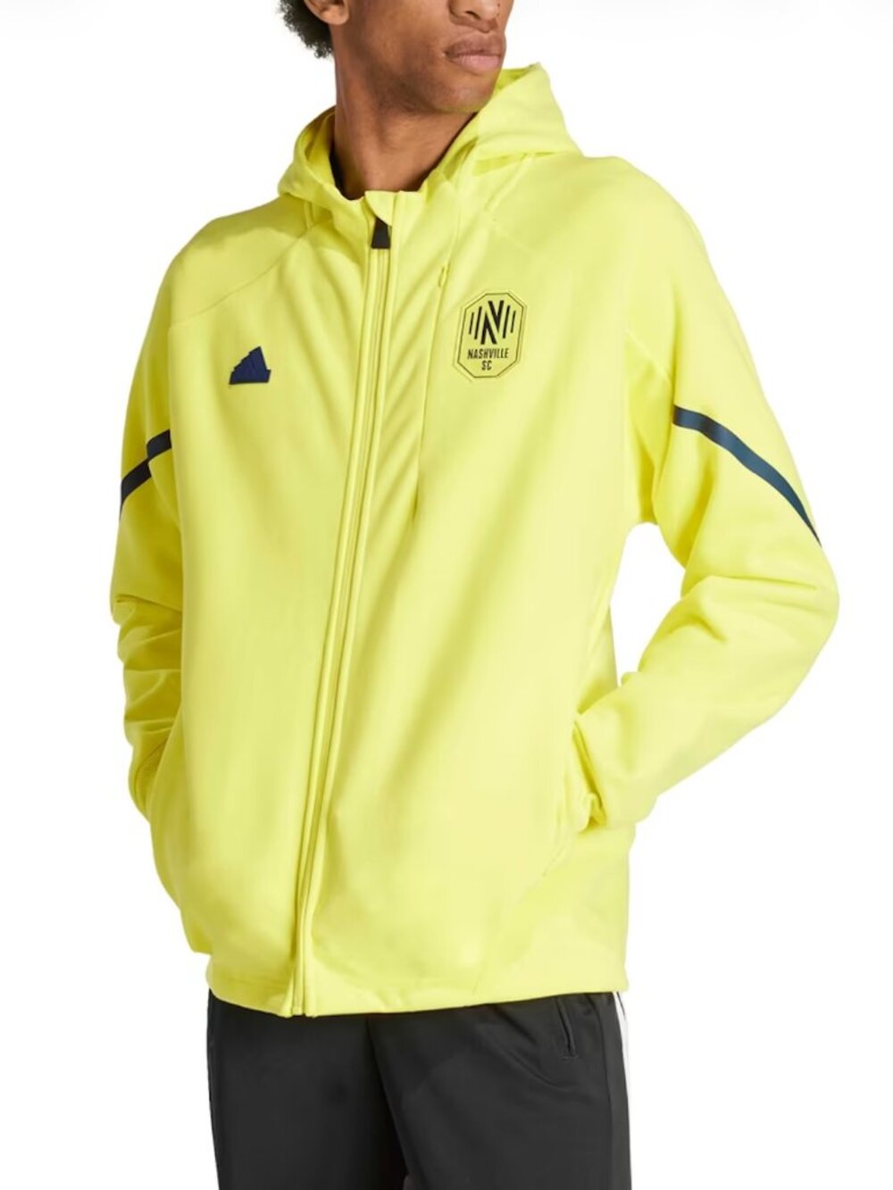 Men's Nashville SC adidas Yellow 2024 Anthem Travel Raglan Sleeve Full-ZipJacket